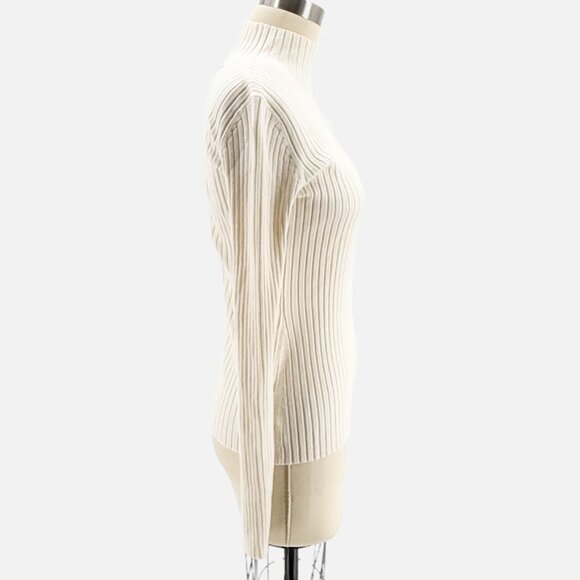 DION LEE Open-back ribbed merino wool-blend sweater M - Picture 3 of 11